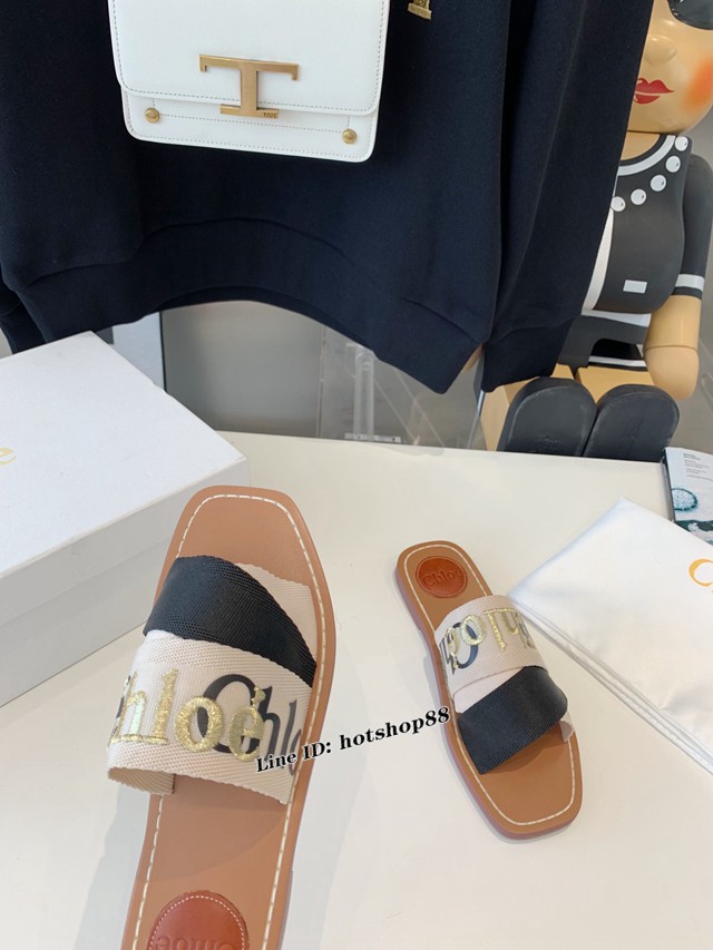 Chloe克洛伊2022春夏最新款拖鞋女士涼拖鞋 dx3637